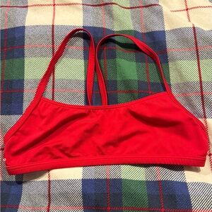 Red Strappy Bikini Top